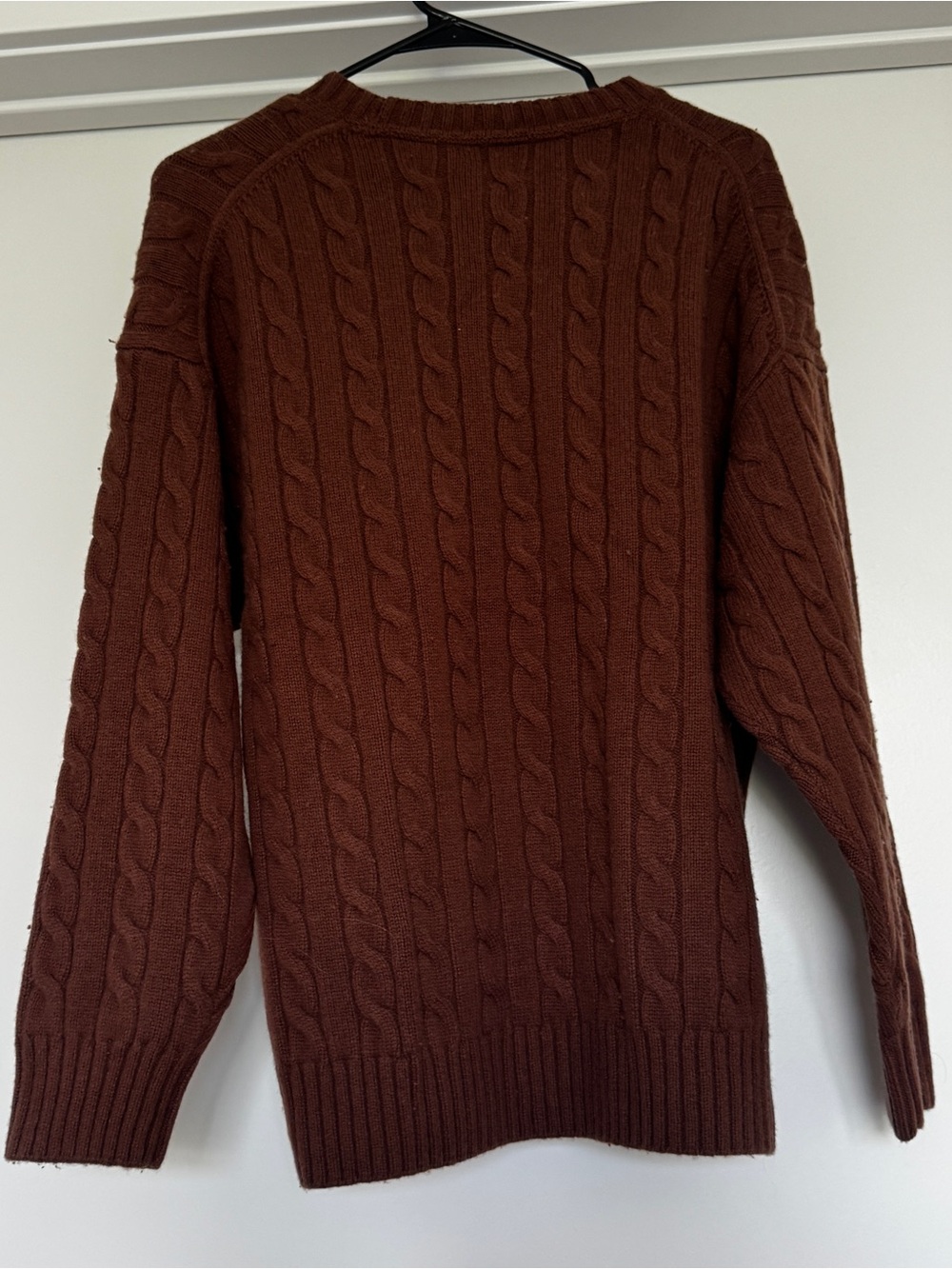 Aritzia Cable Knit Crew Sweater in Brown - Picture 3 of 5